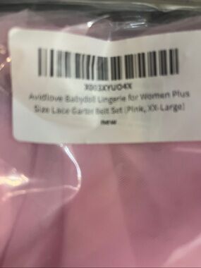 Plus Size Pink Lace Babydoll Chemise with Garter